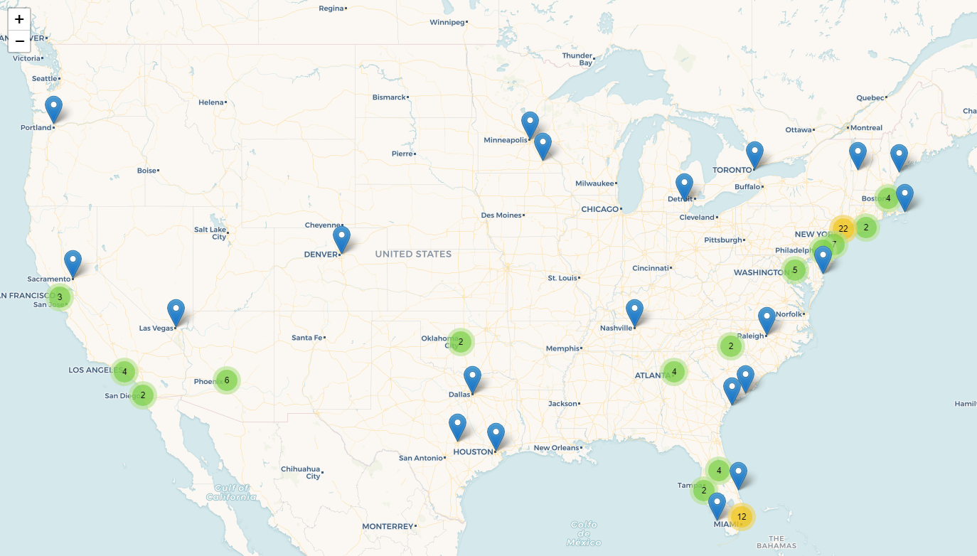 Global referral network map Global referral network map